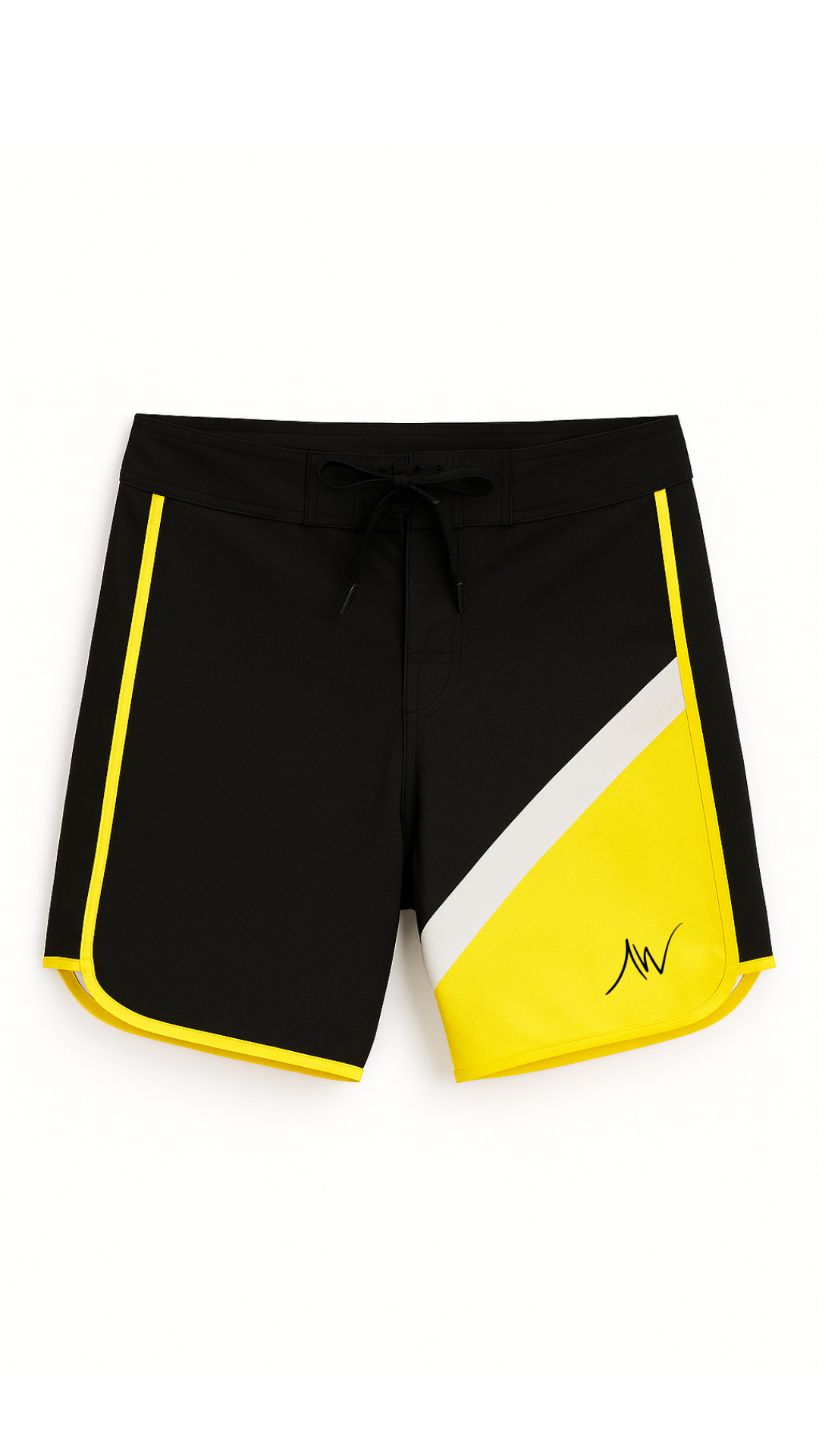 Black & Yellow Physique Board Shorts - Mens shorts online