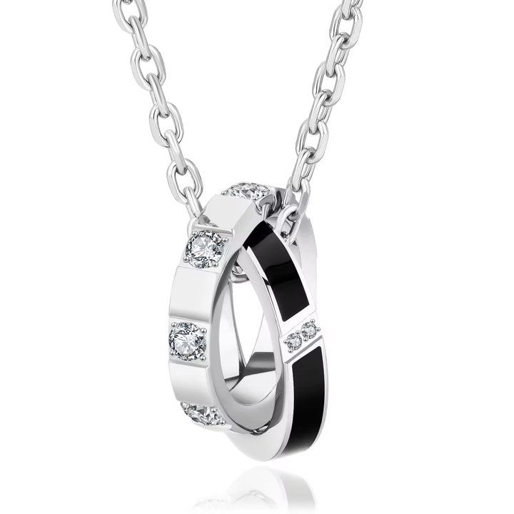 ALITE WEAR REIGN silver round pendant necklace on a rope chain in 316L stainless steel - view 3