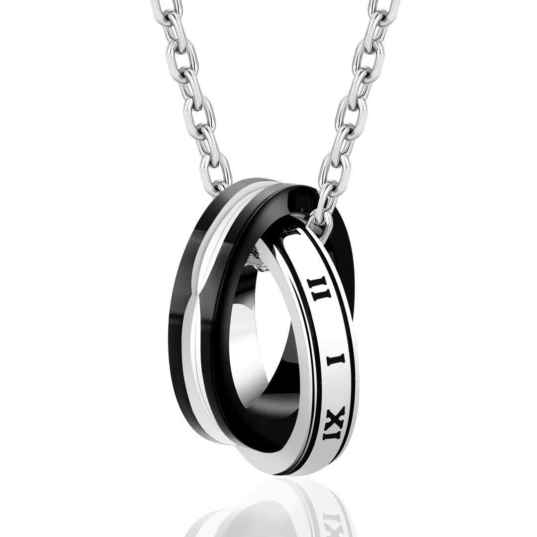 ALITE WEAR VALOR silver round pendant necklace on a rope chain in 316L stainless steel - view 3