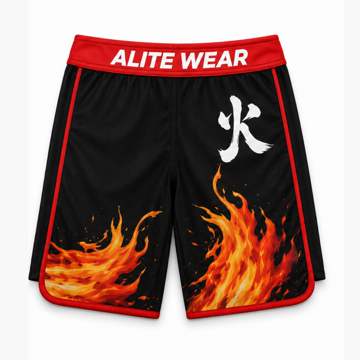 ENJIN competition board shorts front view | ALITE WEAR