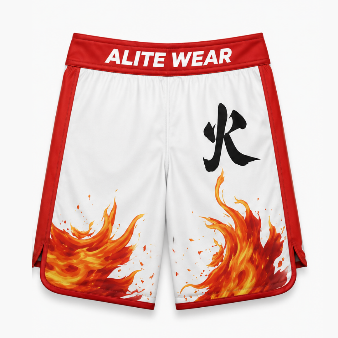 HOMURA competition board shorts front view | ALITE WEAR