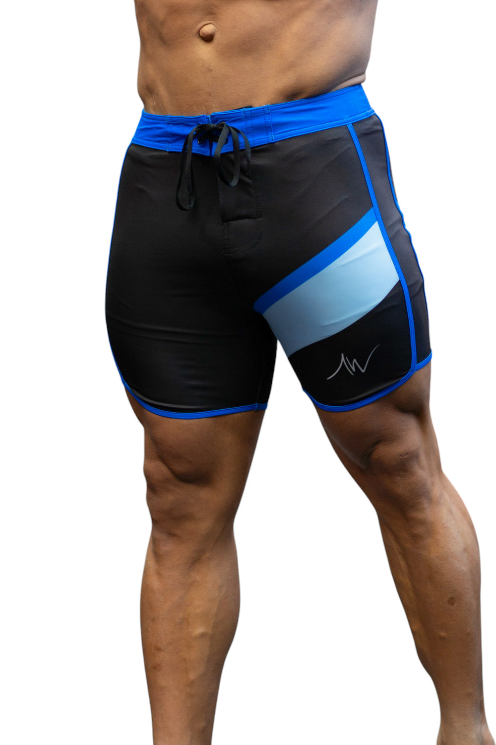 Indigo competition board shorts front view | ALITE WEAR