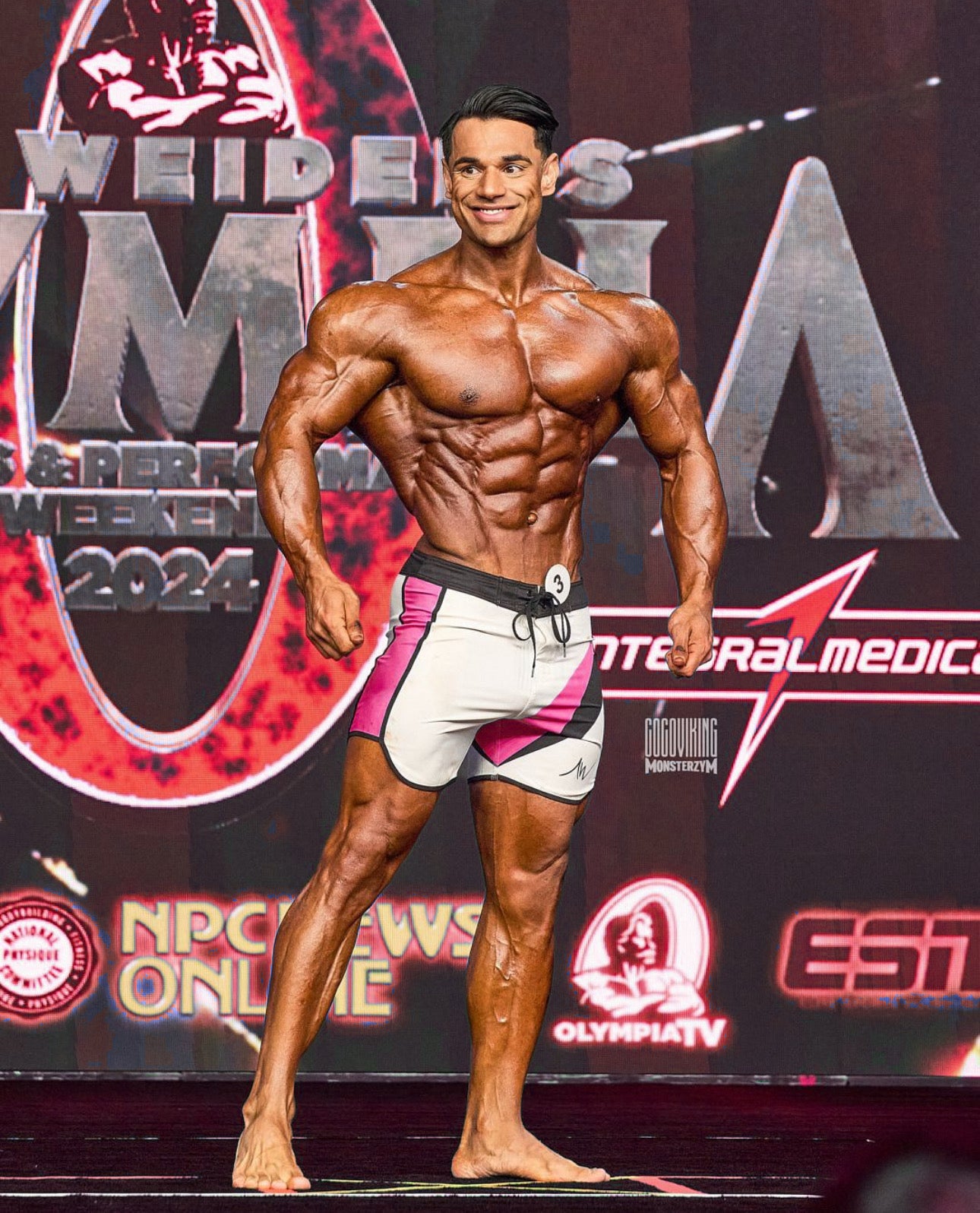 PINK EDGE Men's Physique Board Shorts | ALITE WEAR