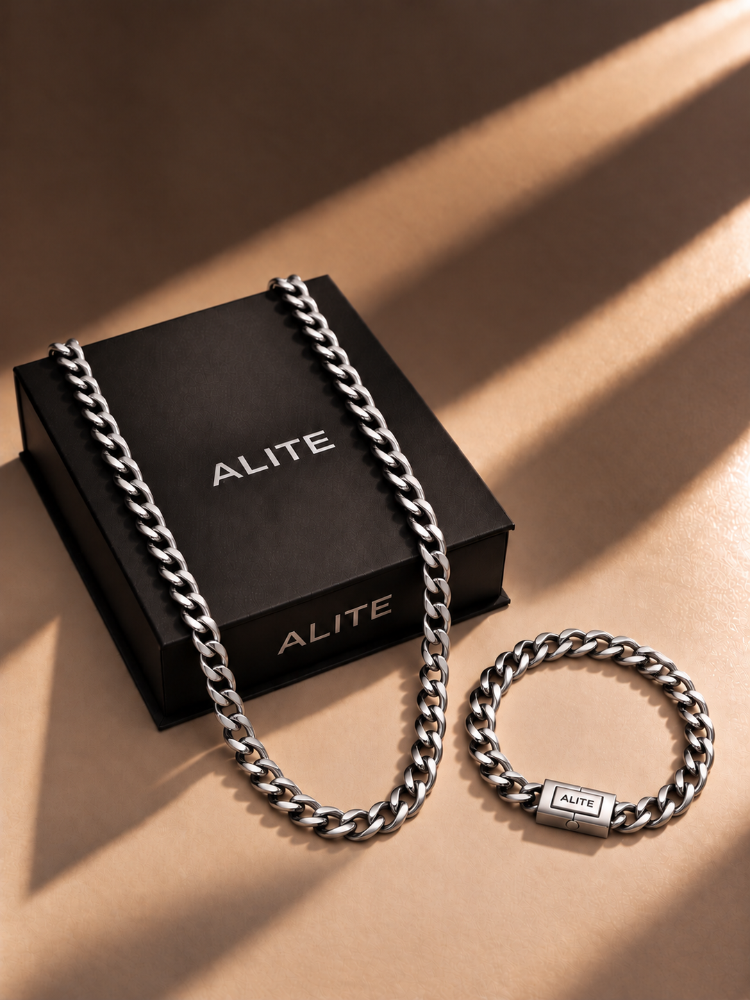SILVER SET - Elite Chain + Empire Bracelet
