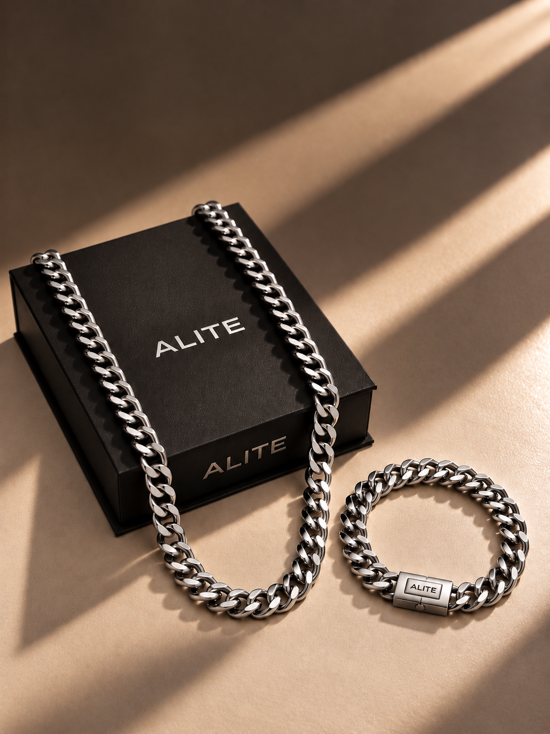SILVER SET - Elite Chain + Empire Bracelet