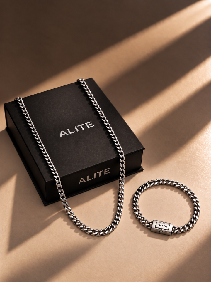 SILVER SET - Elite Chain + Empire Bracelet
