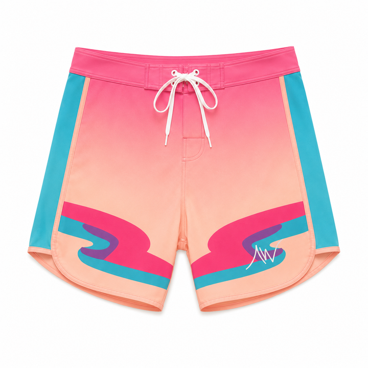 Mirage pink, orange, and teal gradient Men&