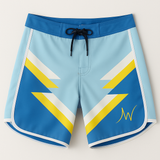 Polish Blue competition board shorts front view | ALITE WEAR