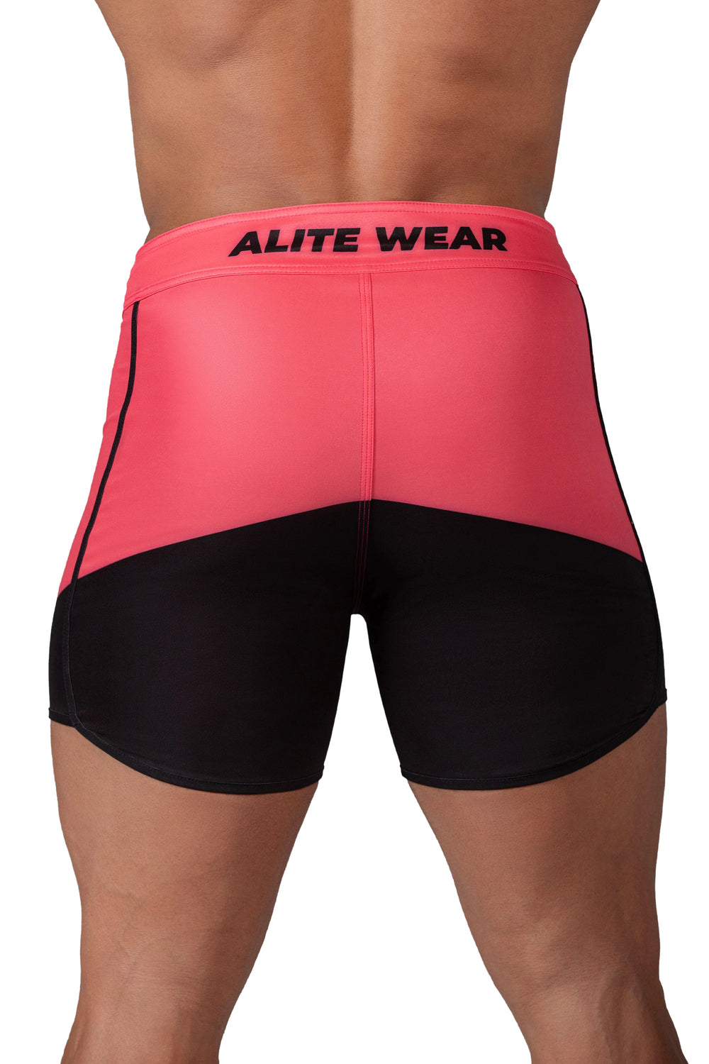 Tropical Pink Men's Physique board shorts detail | ALITE WEAR