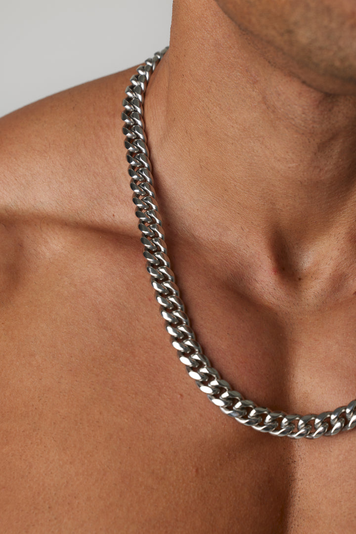 ALITE WEAR ELITE silver link chain necklace in 316L stainless steel