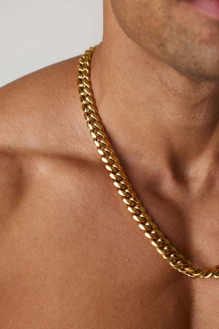 ALITE WEAR ELITE gold link chain necklace in 316L stainless steel with 14K gold plating