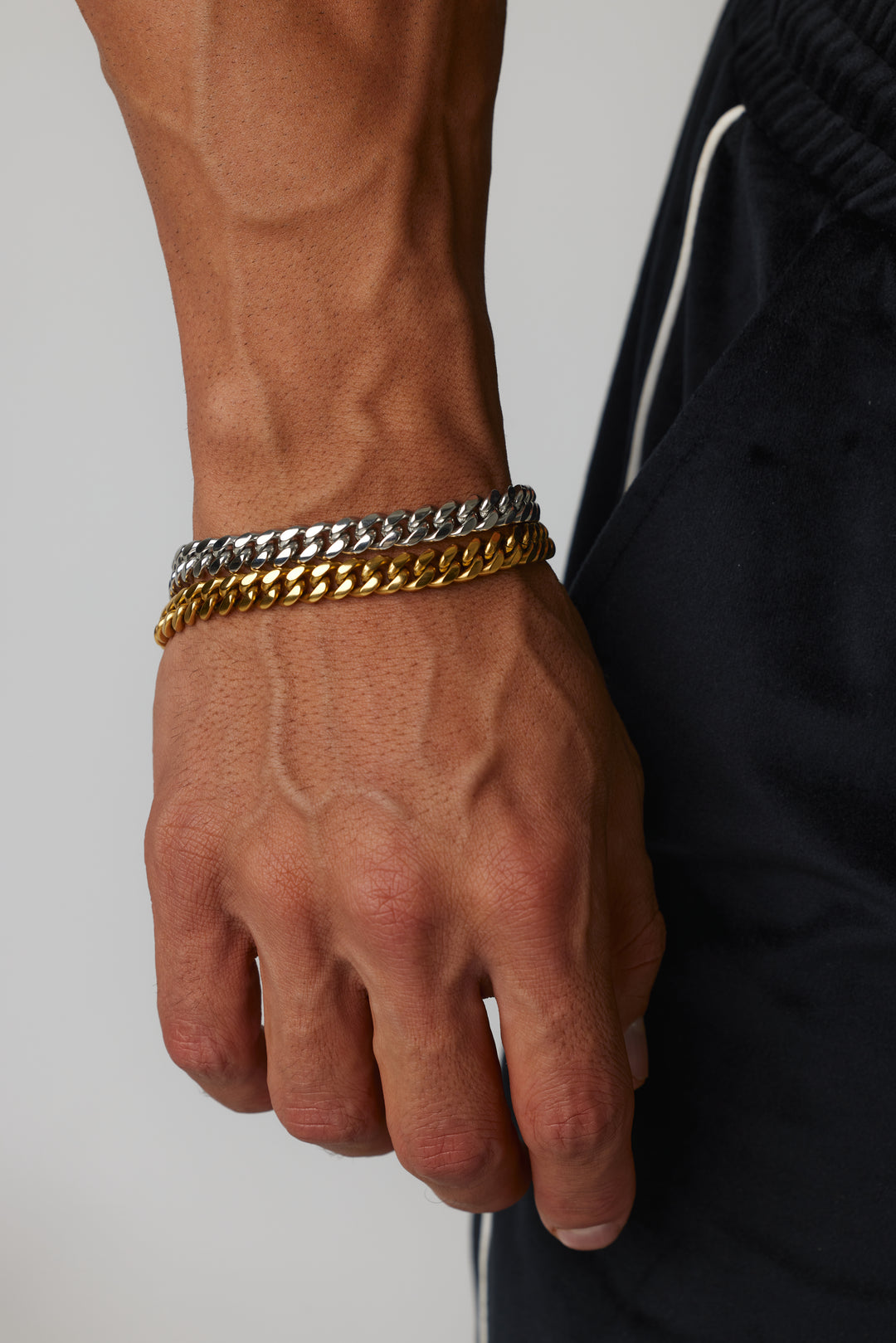 ALITE WEAR EMPIRE link chain bracelets in gold and silver, 316L stainless steel