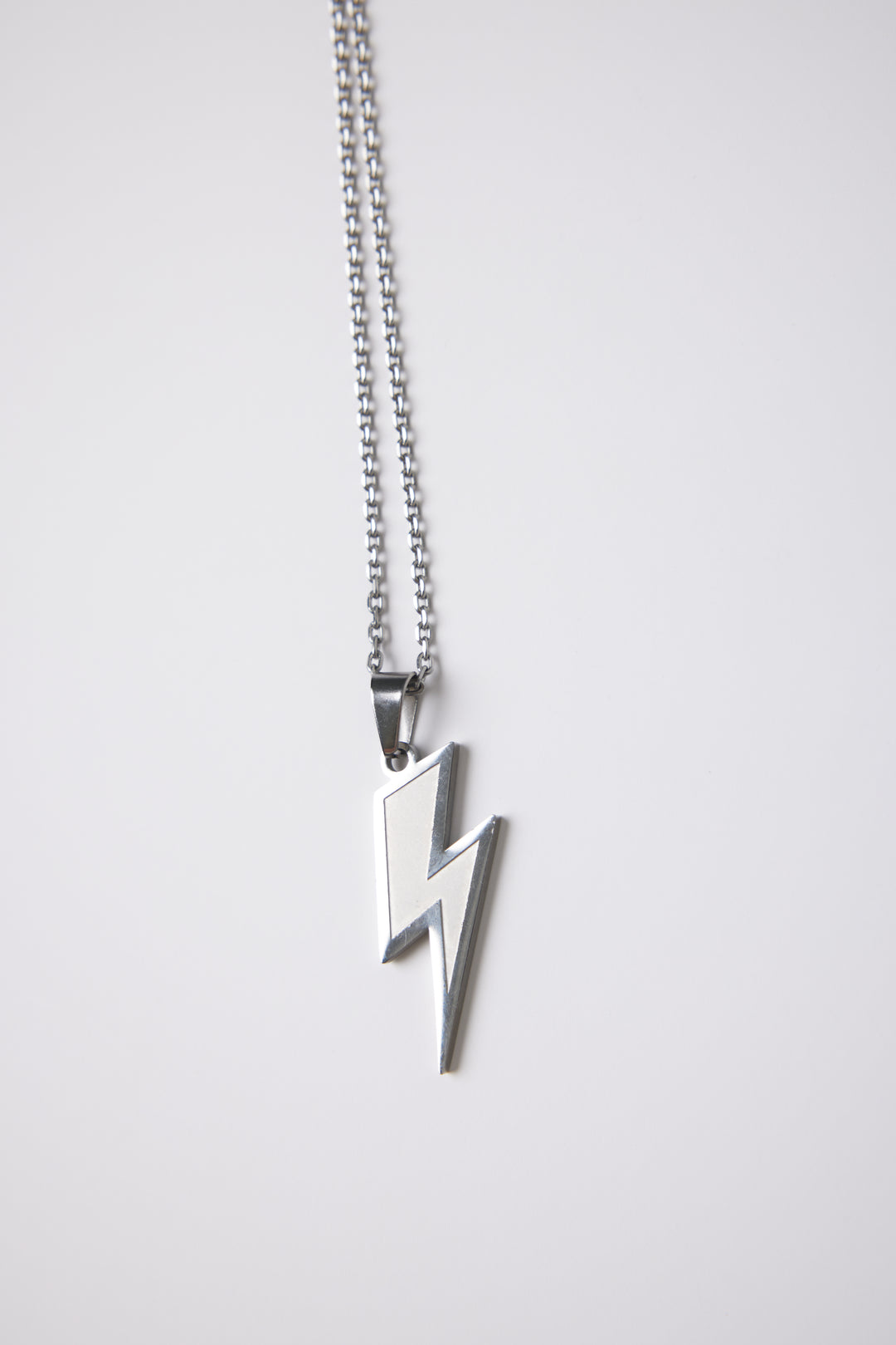 ALITE WEAR THUNDER silver pendant necklace on a rope chain in 316L stainless steel - view 3