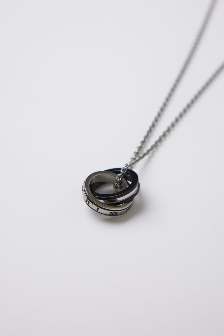 ALITE WEAR VALOR silver round pendant necklace on a rope chain in 316L stainless steel - view 4