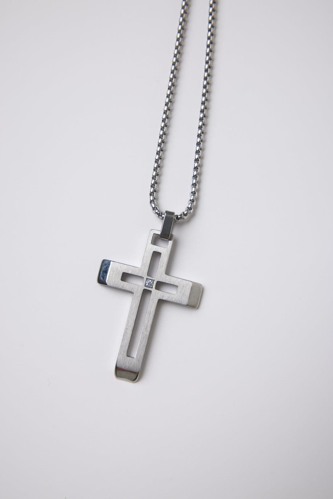 ALITE WEAR FAITH silver pendant necklace on a rope chain in 316L stainless steel - view 3