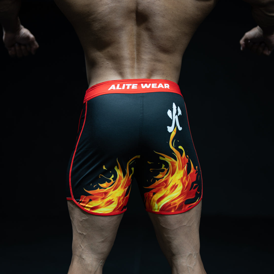 Rear view of Enjin black and red Men&