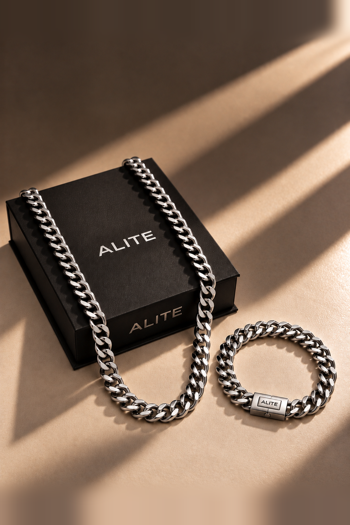 SILVER SET - Elite Chain + Empire Bracelet