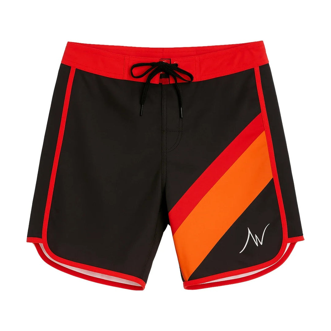 ALITE WEAR STEAL THE SHOW men's physique board shorts, front view