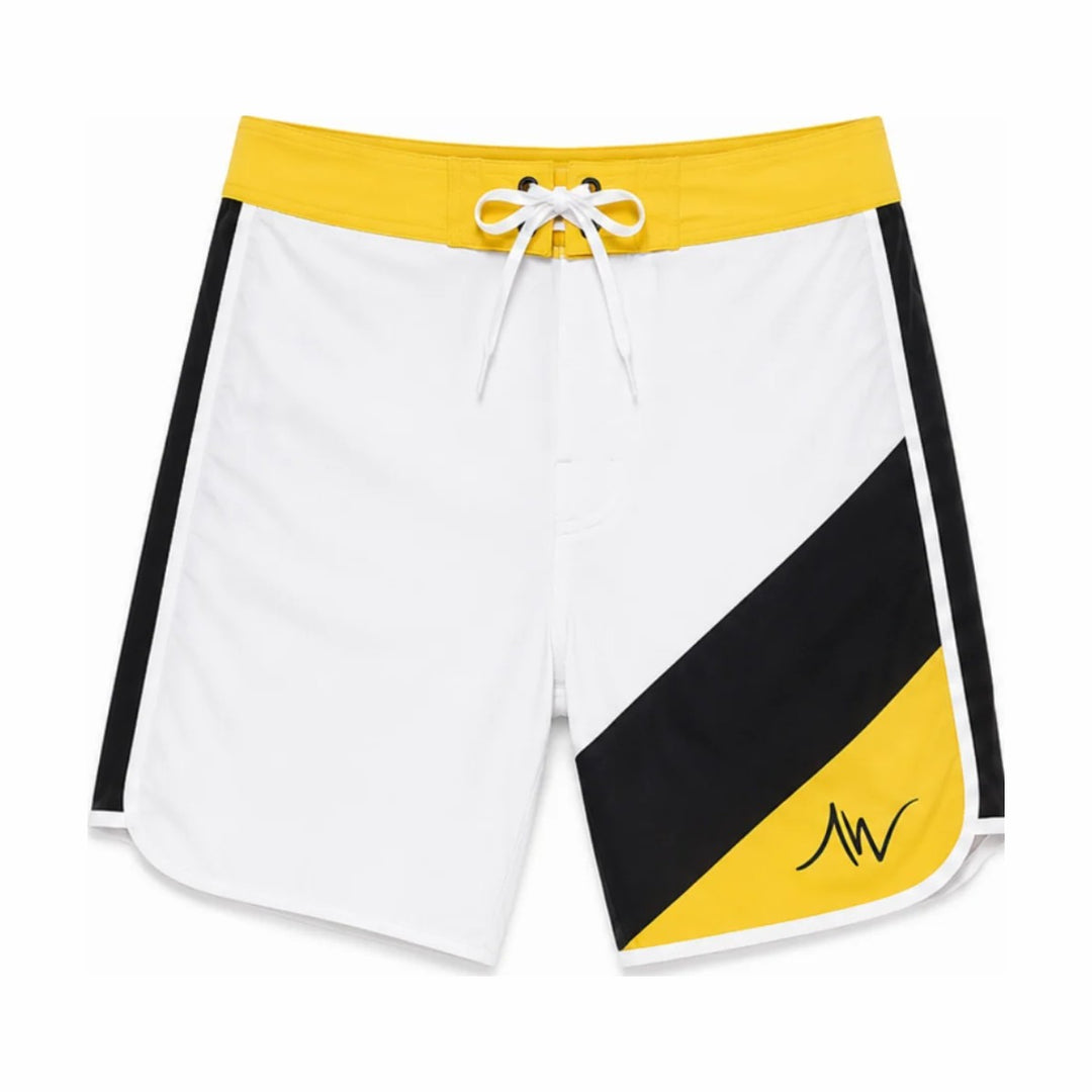 ALITE WEAR TOP 10 men's physique board shorts, front view